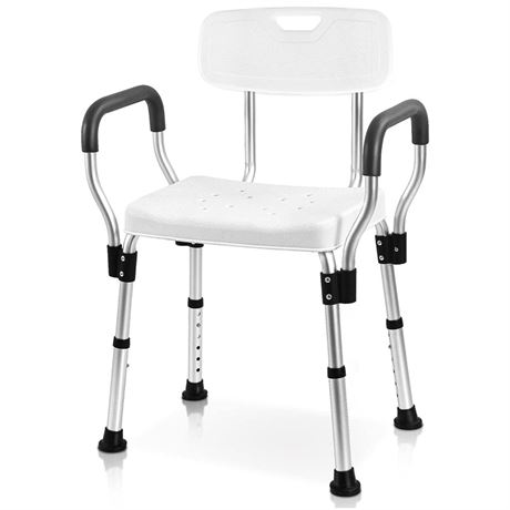 Sangohe Shower Chair for Inside Shower - Heavy Duty Shower Seat with Back -