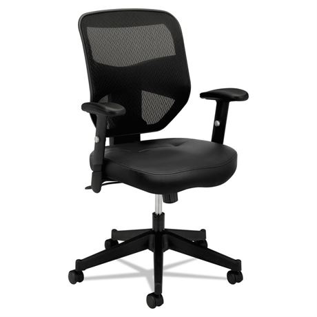HON Prominent Ergonomic Mesh High-Back Task Chair, Black Swivel-Tilt Leather