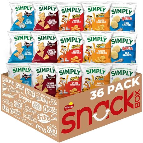 Simply Snacks Variety Pack, 0.875 Oz Bag, 24 Count, Organic, Packaging May Vary