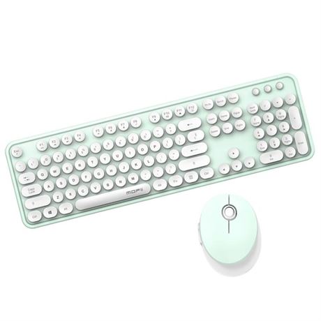 Mofii Sweet Wireless Keyboard And Mouse Set Girls Punk Keyboard Office Set,