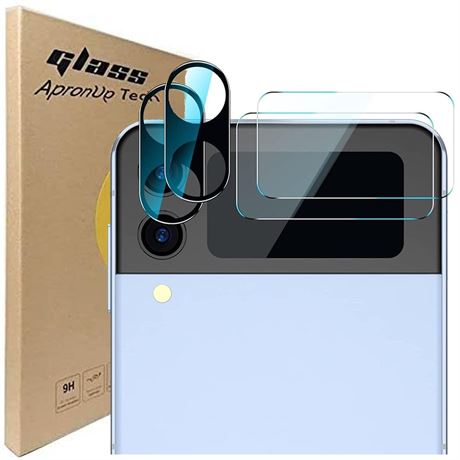 [2+2 Pack Screen Protector for Samsung Galaxy Z Flip 4 Front Screen and Camera