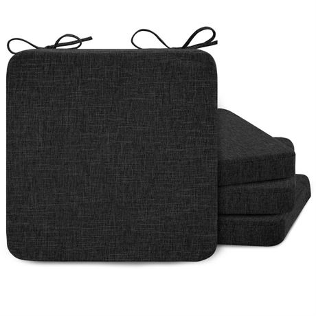 Square Chair Cushions with Ties 2" Thick Seat Cushions for Dining Room Chairs