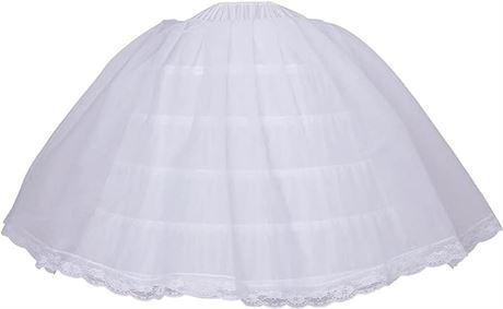 Women 6 Hoop 2 Tulle Puffy Crinoline Petticoat Skirt Slips Long Underskirt for