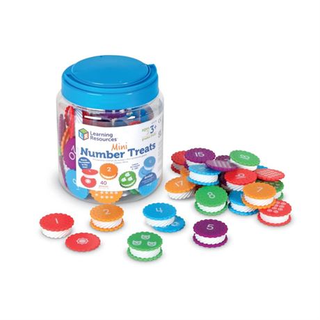 Learning Resources Mini Number Treats, 40 Pieces, Ages 3+, Cookies Toys,