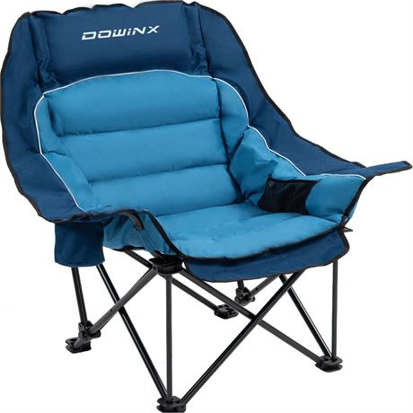 Dowinx Oversized Extra Large Camping Chair for Adults, Lawn Chairs, Folding, 3