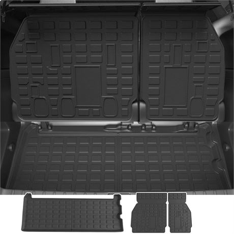 Cargo Mat Backrest Mat Compatible with 2021-2024 Toyota Sienna 7&8 Passenger