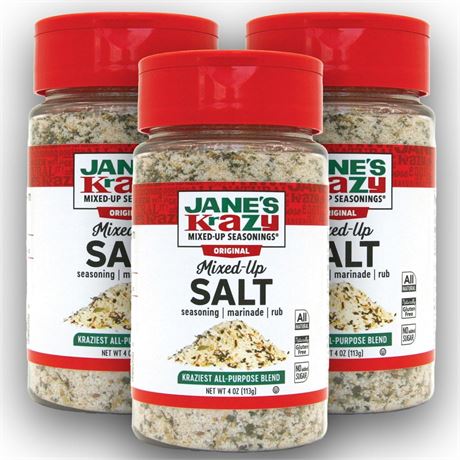 JANE'S, Krazy, Mixed Up Salt, Pack of 3, Size 4 OZ3 4 Ounce (Pack of 3)