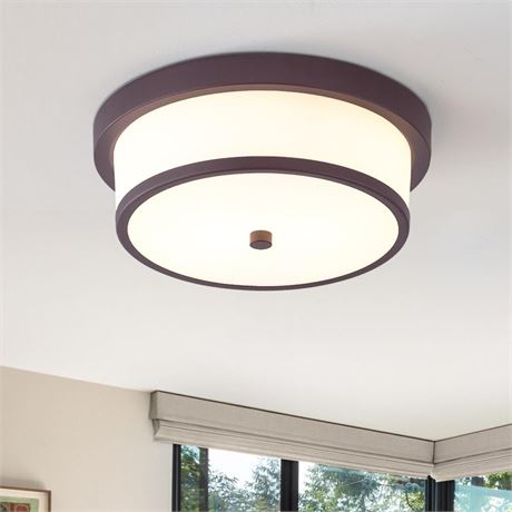 12 inch Flush Mount Ceiling Light, 2-Light Close to Ceiling Light Fixtures with