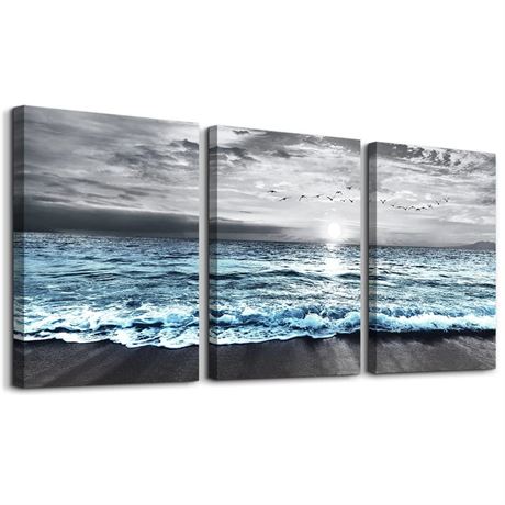 DZRWUBHS Large Wall Decorations For Living Room 3 Piece Framed Canvas Wall Art