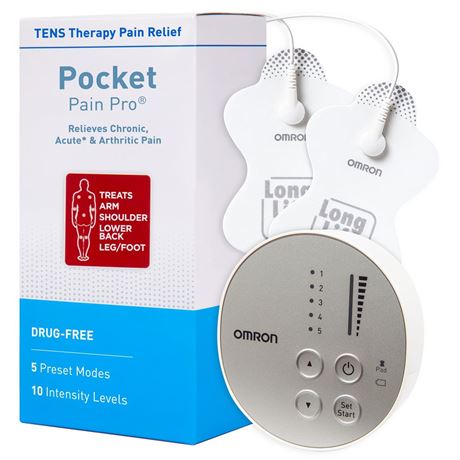 Omron Pocket Pain Pro TENS Unit Muscle Stimulator for Drug-Free Pain Relief -