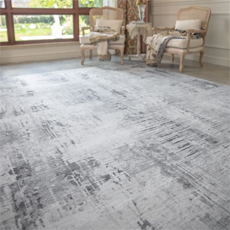 RESARE Modern Abstract Area Rugs 8x10 Distressed Rug Machine Washable, Ideal