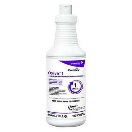 Diversey Oxivir 1 RTU Disinfectant Cleaner 32 Oz Spray Bottle 11/Carton