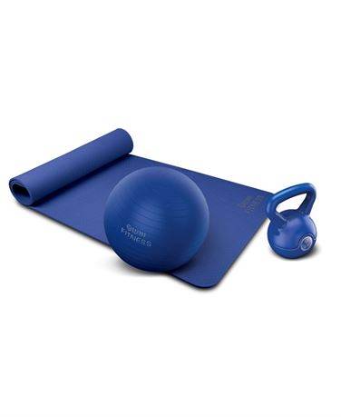 Lomi Fitness 3-in-1 Ultimate Workout Set - 3-Piece  Blue