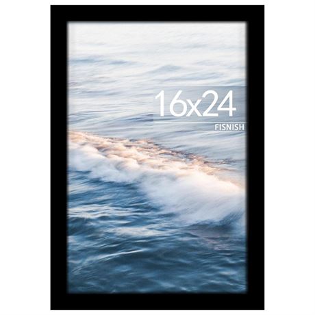 16x24 Picture Frame, Classic Black 16 x 24 Poster Frame for Horizontal or