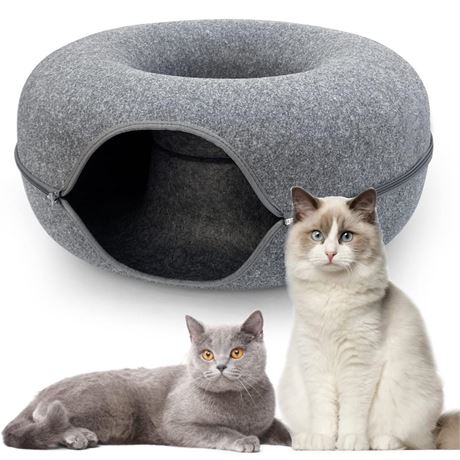 OFFSITE LOCATION MARUNDA 2 Pack Cat Donut Tunnel, Cat House for Pet Cat Cave Bed