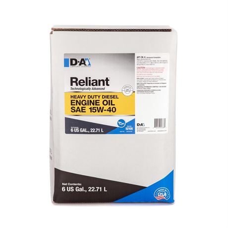 D-A LUBRICANT COMPANY 52105, Reliant Heavy Duty Diesel Engine Oil |