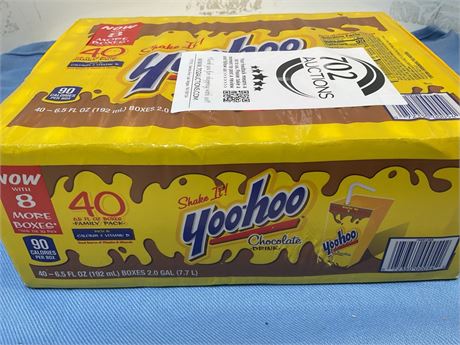 Yoo-hoo Chocolate Drink Boxes, Chocolate, 6.5 Oz Box, 40/Carton 072350000542 -