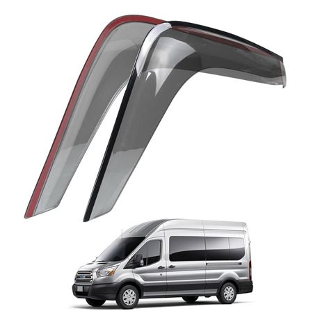 Rain Guards for Ford Transit 2013-2023 Side Window Deflectors in-Channel Rain