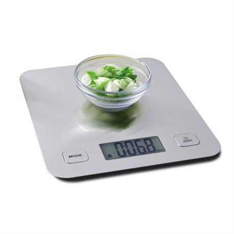 Mainstays Stainless Steel Digital Kitchen Scale and Food Scale  LCD Display  11