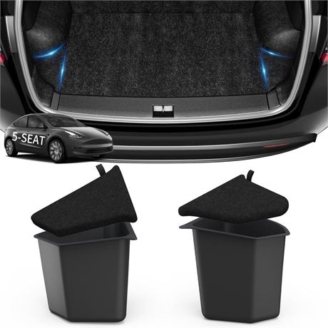 oEdRo 2022 2023 Tesla Model Y Trunk Storage Bins for 5-Seater, Rear Trunk