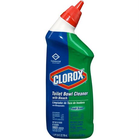 Clorox 31 Toilet Bowl Cleaner with Bleach  Fresh  24oz Bottle  12/carton