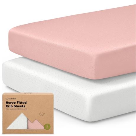 KeaBabies 2-Pack Fitted Crib Sheets for Boys, Girls, Baby - Soft Bamboo Viscose