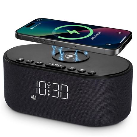 Odokee Sound Machine Alarm Clock for Bedrooms: Bluetooth 10W Stereo Sound