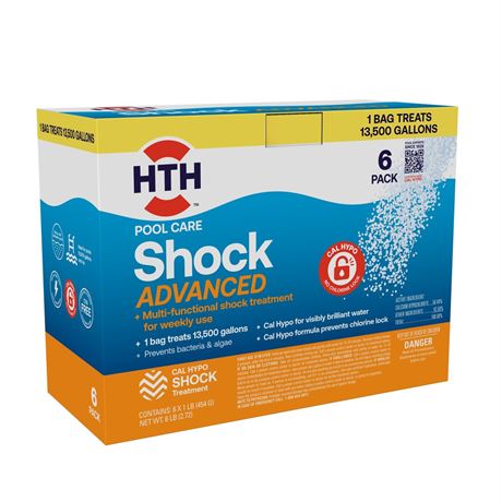 HTH Pool Care Shock Advanced — Granules, 6 Pack (6 lb total) — Pool Shock