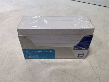 Caliber Ruled Index Cards White