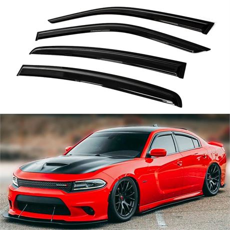 Premium Aero Black Window Visor Rain Guard Deflector Compatible for 2011-2024