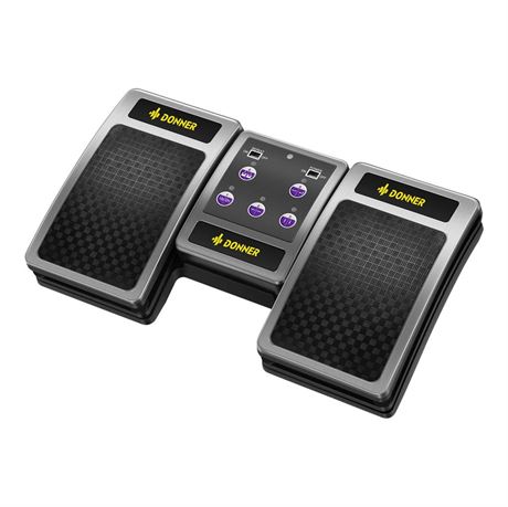 Donner Wireless Page Turner Pedal for Tablets and Phones Rechargeable, Silver