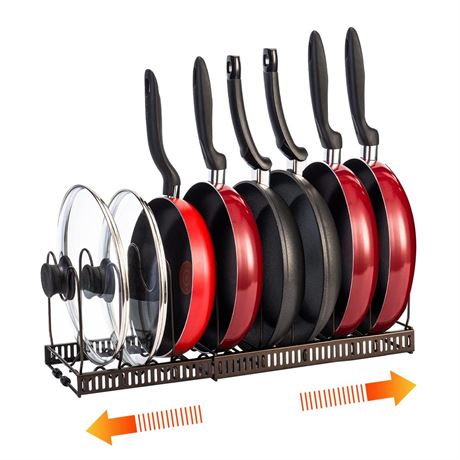 Pot Organizer Rack for Cabinet, Expandable Pot Racks, Pots and Pans Organizer