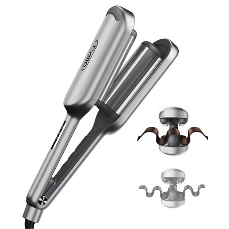 Curling Iron Hair Crimper Waver - TYMO ROVY Beach Waves Curling Wand, Ionic