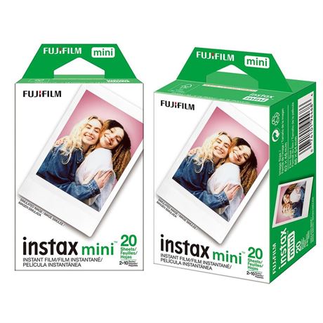 Fujifilm Instax Mini Instant Film, 2 x 10 Shoots X 2Pack (Total 40 Shoots)