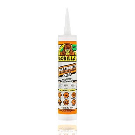 GORILLA 9 Oz. Max Strength Construction Adhesive Clear (12-Pack)