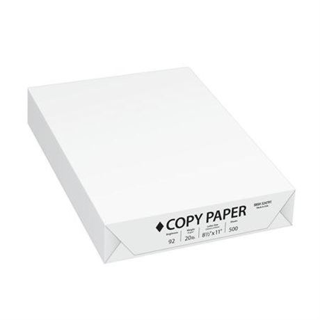 10 pack Staples Copy Paper 8.5  X 11  20 Lbs. White 500 Sheets/Ream (14610)