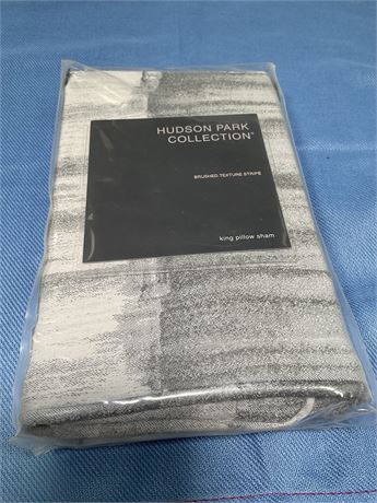 Hudson Park Collection Brushed Texture Stripe King Sham cover - Exclusive