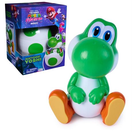 Super Mario Galaxy Movie, Hatchin' Yoshi Interactive Yoshi Figure, For Ages 4