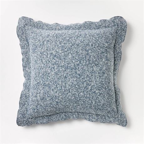 Oversized Heather Square Throw Pillow Blue/Cream - Threshold™ Designed with