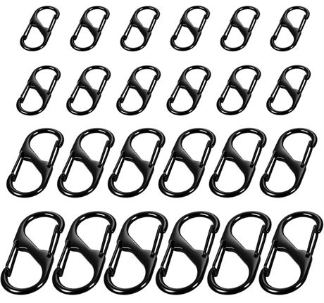Anti-Theft Zipper Locks, 20 Pcs S Hook Carabiner Clips for Backpack Luggage