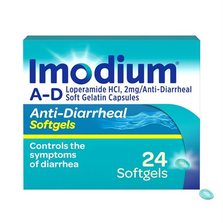 Imodium A-D Anti-Diarrheal&nbsp;Softgels&nbsp;2mg&nbsp;Loperamide