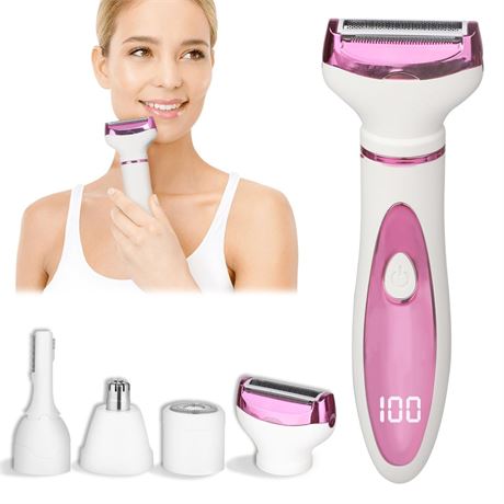 Wet & Dry Electric Razor for Women Men,4 in 1 Rechargeable Led Display Electric