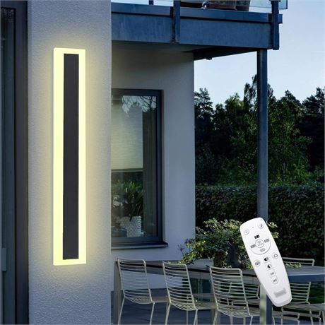 Outdoor Long Strip Wall Light Fixtures, Modern LED Long Wall Lights & 3 Color