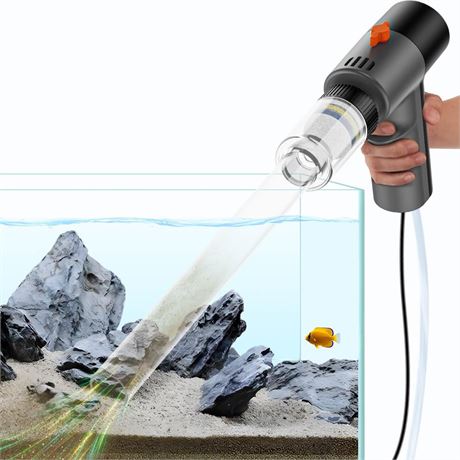 Electric Aquarium Gravel Cleaner, High Pressure Fish Tank Cleaner with Gravel