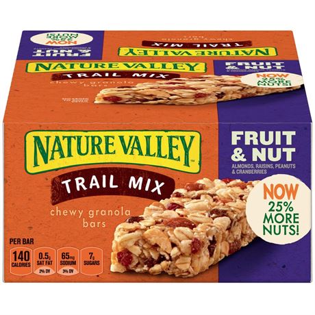 16 PACK Chewy Trail Mix Bars, Beige, 16PK