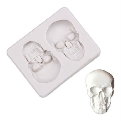 KOOBOOK 1Pcs Creative Skeleton Head Skull Silicone Cake Decoration Mold