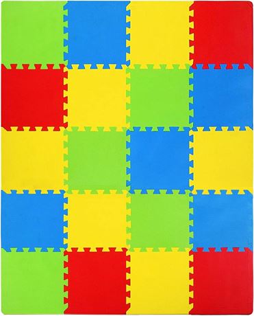 Kids Puzzle Play Mats, 20pcs Extra Large Colorful Foam Flooring Tiles,