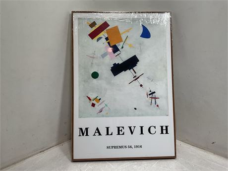 Malevich Artist Prints Wall Art Framed,Bedroom,Office-12''x16'' Natural Framed