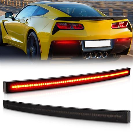 Gempro Rear Bumper Reflector Lights for 2014-2019 Chevy Corvette C7 Led Red