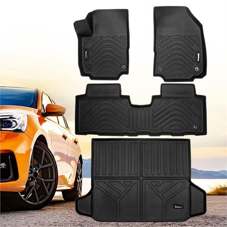 Floor Mats & Trunk Mat Set Compatible for Chevy Equinox/GMC Terrain 2018-2024